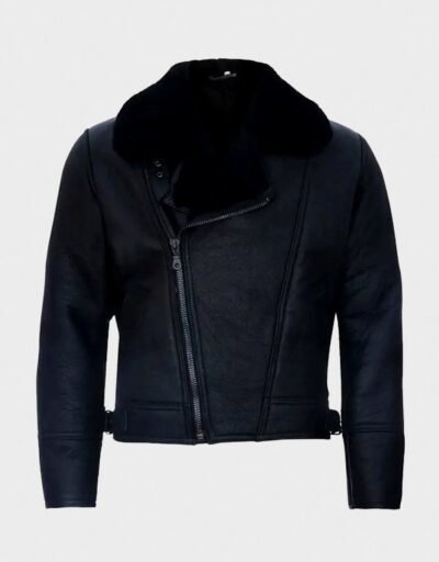 Aviator Shearling Fur Leather Jacket