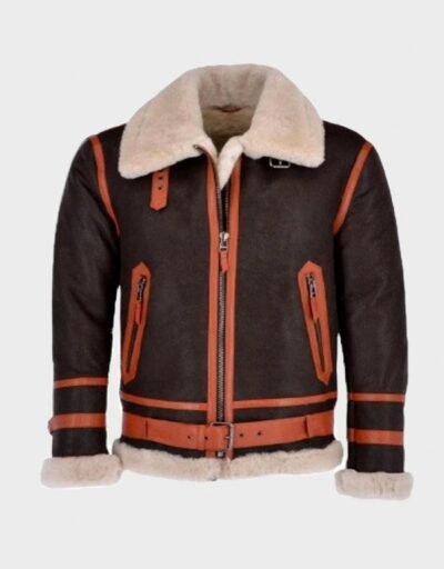 Flying Aviator Shearling Bomber Jacket