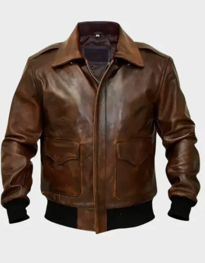 Men’s Air Force A2 Brown Bomber Leather Jacket | The Leather Maker