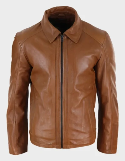 Men’s Classic Leather Zipped Jacket | The Leather Maker