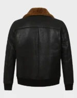 Jack B3 Black Aviator Shearling Bomber Jacket - Image 2