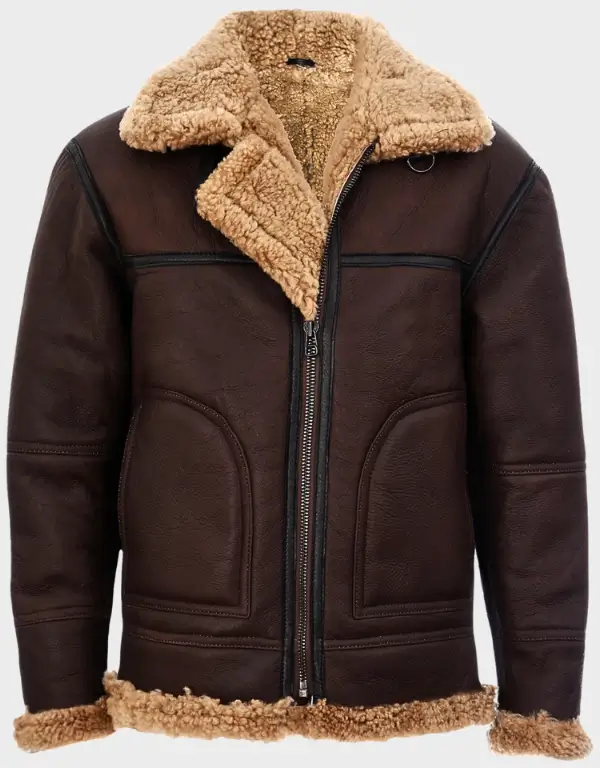Jackets.webp Men’s Shearling Sheepskin Flying Jacket - Image 1