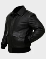 Men’s Air Force A2 Flight Bomber Leather Jacket - Image 2