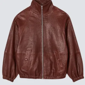 Women's Oversized Red leather Jacket