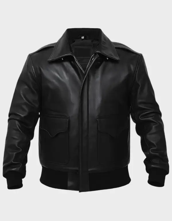 Shop-the-Mens-Air-Force-A2-Bomber-Jacket-WWII-Aviator-Flight-USAAF-Leather-Pilot-Jacket.webp Men’s Air Force A2 Flight Bomber Leather Jacket - Image 1