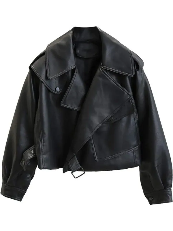 Womens-Oversized-Black-Leather-jacket-1.webp Women’s Oversized Black Leather jacket - Image 1