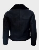 Aviator Shearling Fur Leather Jacket - Image 2