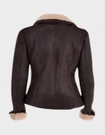 Aviator Shearling Brown Jacket - Image 2