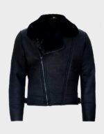 Aviator Shearling Fur Leather Jacket