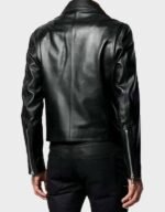 Black Double-Zip Motorcycle Jacket - Image 2