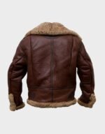 Brad Pitt Shearling Brown Leather Jacket - Image 2