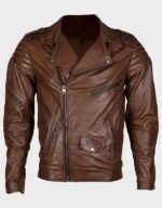 Brown Motorcycle Leather Jacket