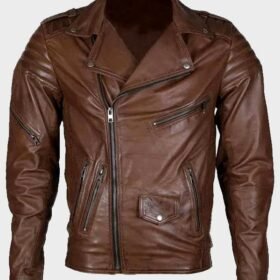 Brown Motorcycle Leather Jacket
