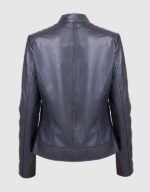 Black Women Lightweight Sheep Leather Jacket - Image 2