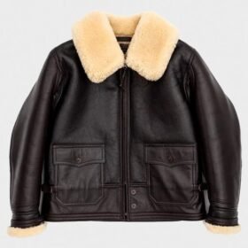 Flight Brown Shearling Leather Jacket