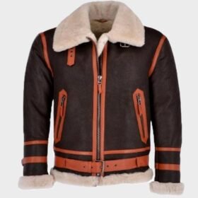 Flying Aviator Shearling Bomber Jacket