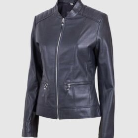 Black Women Lightweight Sheep Leather Jacket