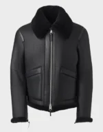 KRISTIAN Sheepskin Jacket with Spread Collar