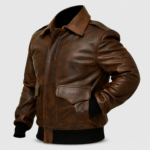 Men’s Air Force A2 Brown Bomber Leather Jacket