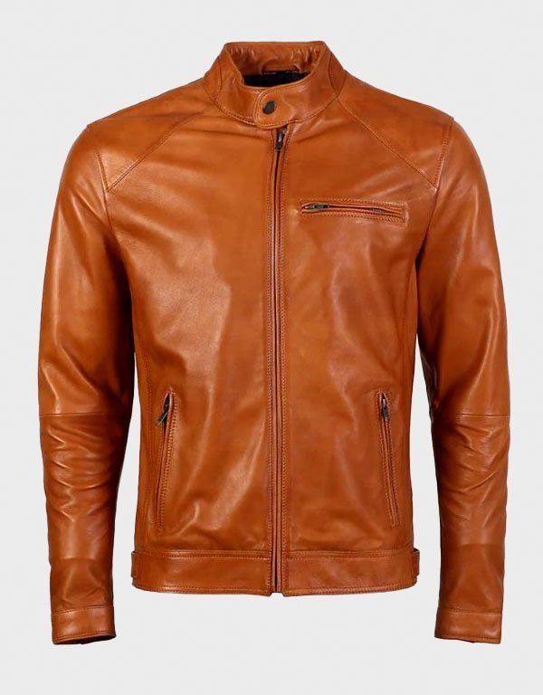 mens-brown-leather-jacket.jpg Mens Brown Leather Jacket - Image 1