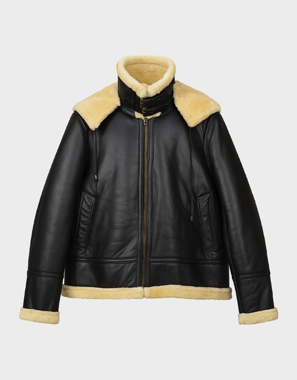 shearling1.webp Handmade Men’s Shearling Aviator Jacket - Image 1