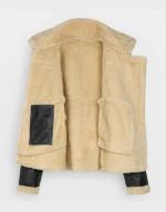 Handmade Men’s Shearling Aviator Jacket - Image 3
