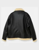 Handmade Men’s Shearling Aviator Jacket - Image 7