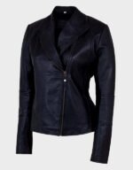 Women's Slim Black Leather Jacket