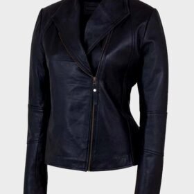 Women's Slim Black Leather Jacket
