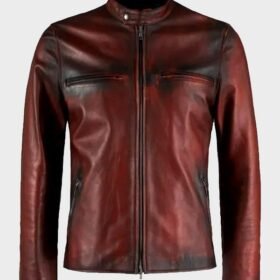 Retro Men’s Brown Distressed Leather Jacket