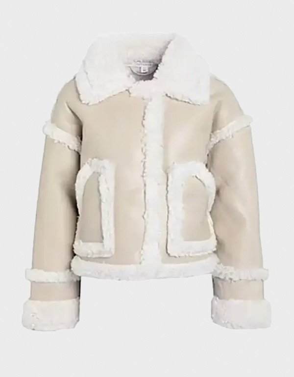 women-shearling-faux-leather-jacket.jpg Women White Shearling Leather Jacket - Image 1