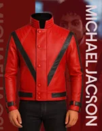 Thriller Michael Jackson Red Sheepskin Leather Jacket