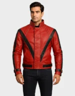 Thriller Michael Jackson Red Sheepskin Leather Jacket