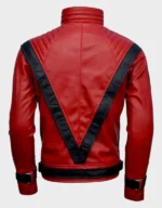 Thriller Michael Jackson Red Sheepskin Leather Jacket