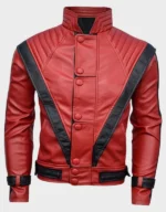 Thriller Michael Jackson Red Sheepskin Leather Jacket