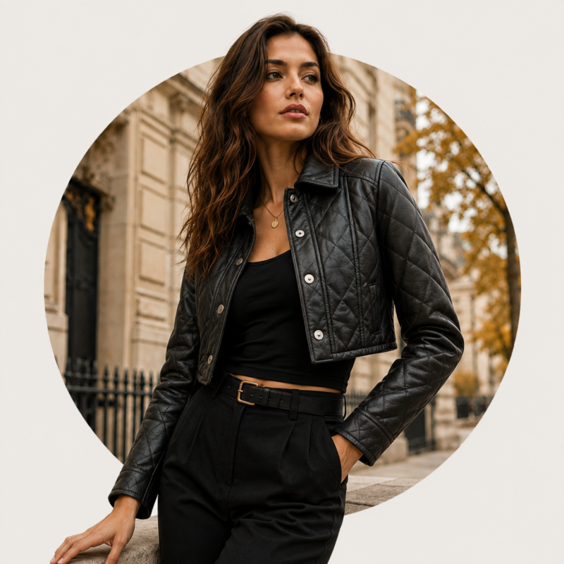 Women's Cropped Leather Jackets